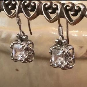 Silpada uptown cubic zirconia earrings - retired